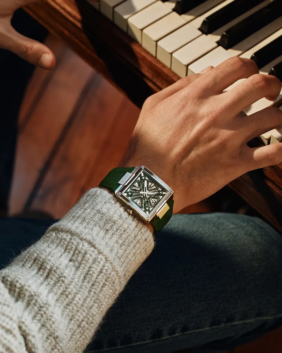 Green Dial Leather Strap Series X 98A343 | Bulova